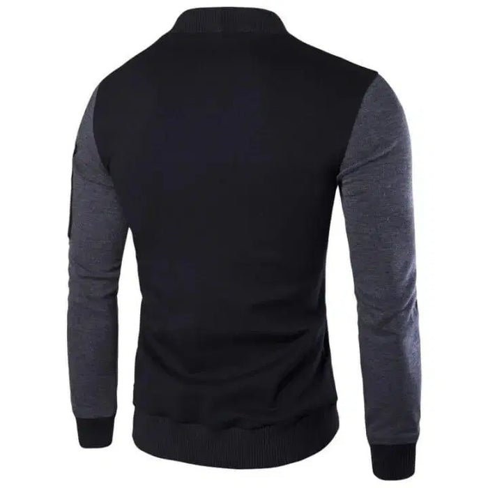 Men's Fit Body Fleece Plain Jacket- Black