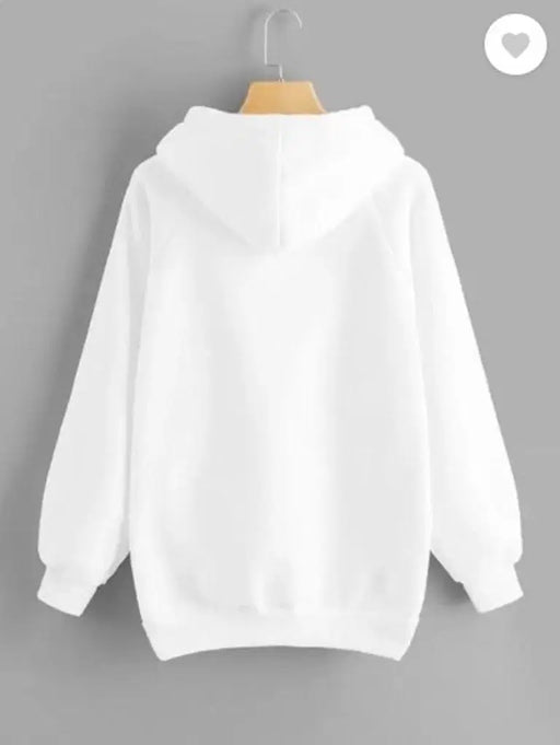 1 Pc Men's Fleece Plain Hoodie (WHITE)