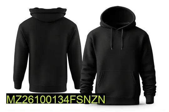 1 Pc Men's Stitched Fleece Plain Hoodie